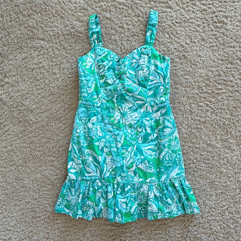 Lilly Pulitzer Teal and White Skort Dress